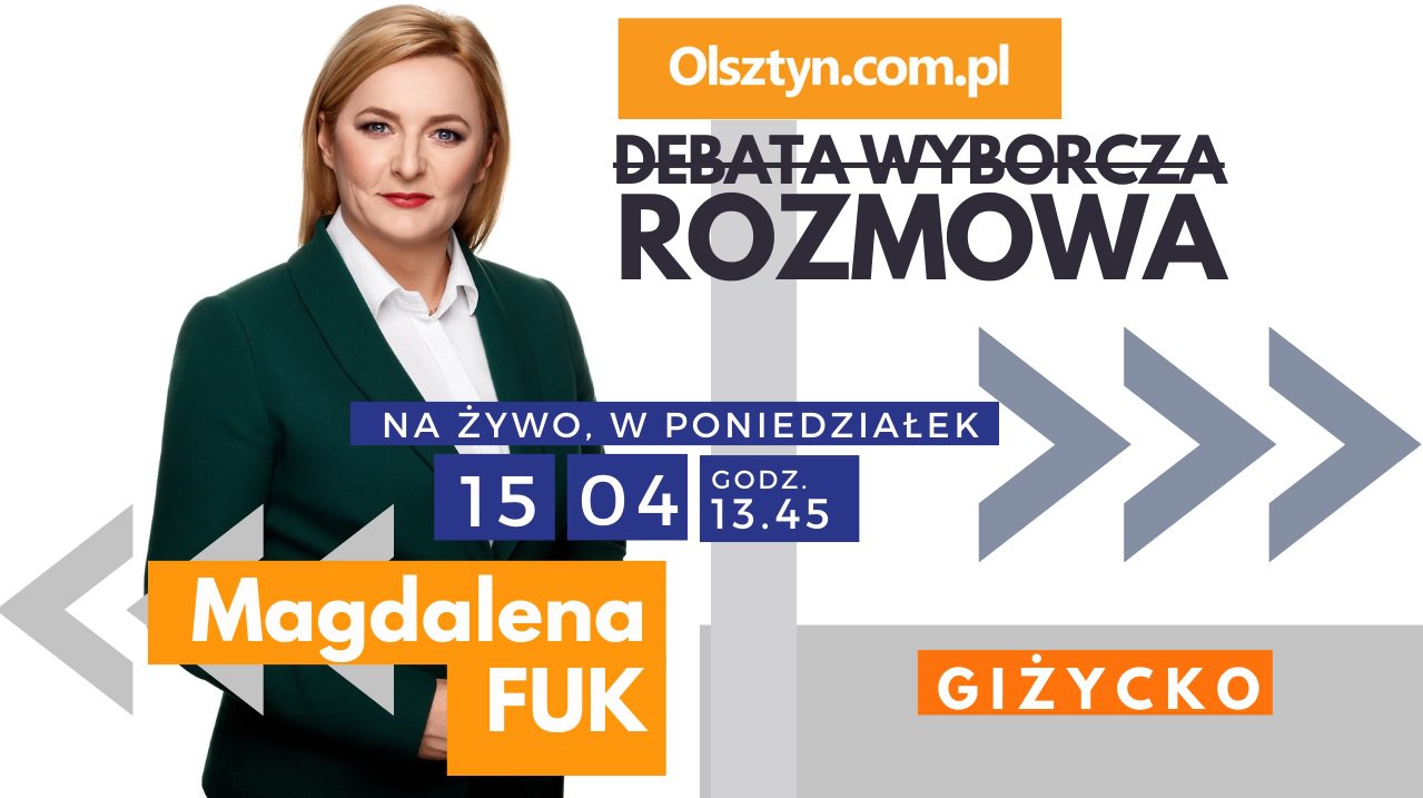 Artykuł: LIVE! Magdalena Fuk, kandydatka na urząd burmistrza Giżycka, gościem studia Olsztyn.com.pl