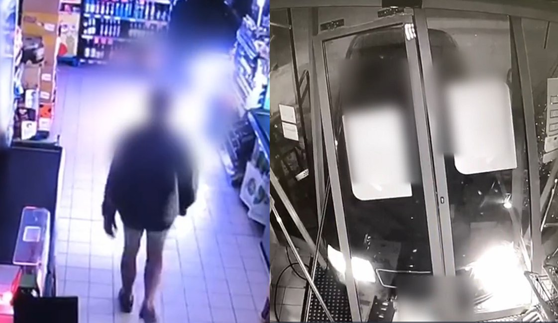 Artykuł: Gmina Rozogi. Wjechał audi w drzwi Stokrotki, bo pilnie potrzebował flaszki [WIDEO]