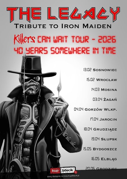 The Legacy - tribute to Iron Maiden | Koncert na trasie Killers CAN Wait 2026 - Elbląg
