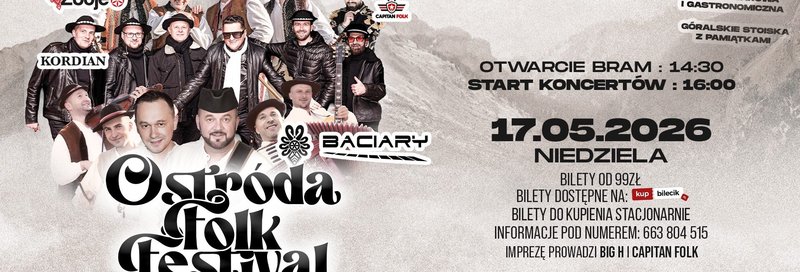 Koncert Ostróda Folk Festival – Górale na Mazurach! Ostróda 2026 - Ostróda
