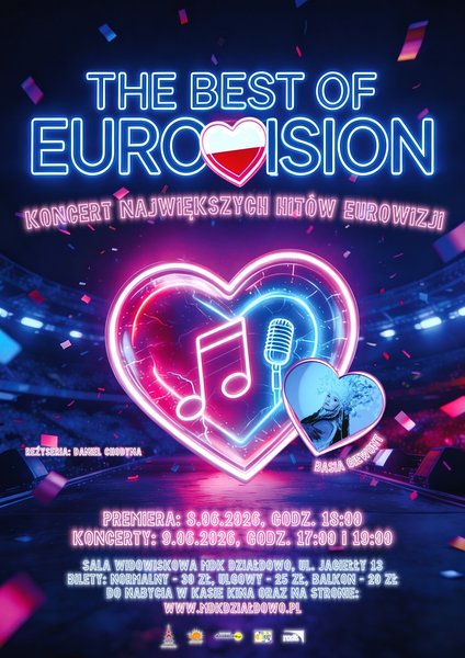 THE Best OF Eurovision - koncert największych przebojów Eurowizji w MDK w Działdowie - Działdowo
