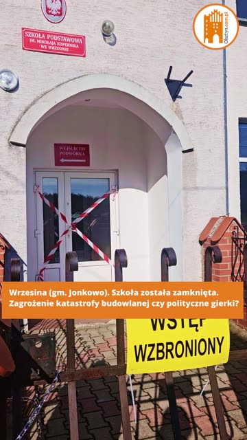 Wrzesina (gm. Jonkowo). Szkoła została zamknięta. Zagrożenie katastrofy budowlanej czy polityczne gierki?